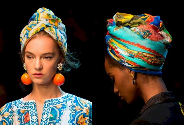 Mütze oder Turban aus einem Tuch