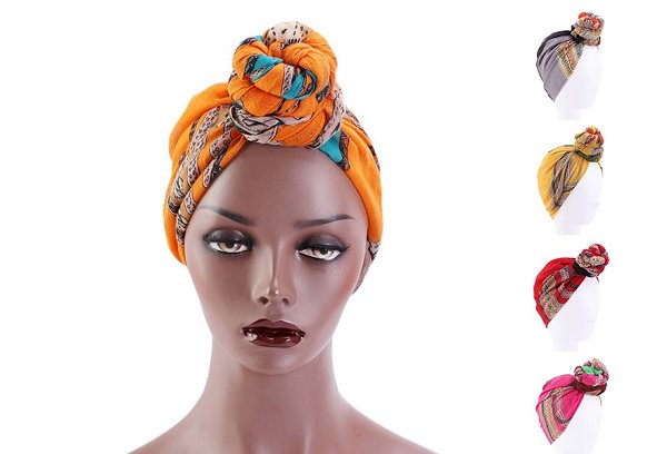 Turban mit Knoten auf der Stirn