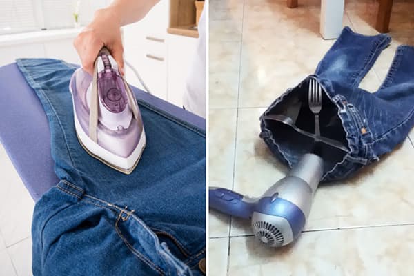 Trocknen von Jeans mit einfachen Mitteln