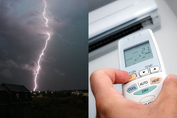 Ausschalten der Klimaanlage während eines Gewitters