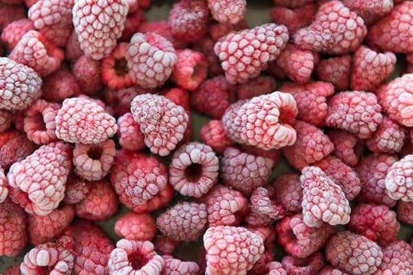 Gefrorene Himbeeren