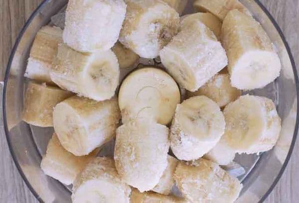 Eingefrorene geschnittene Bananen