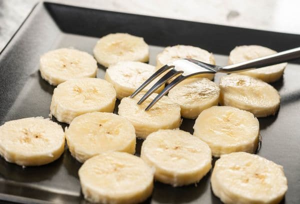 Geschnittene Bananen zum Einfrieren