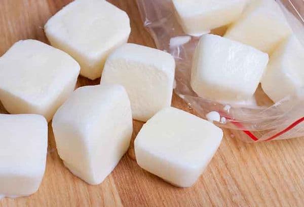 eingefrorener Mozzarella