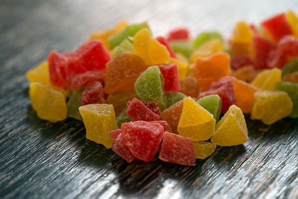 Bunte kandierte Früchte