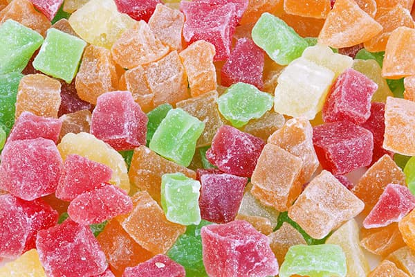 Bunte kandierte Früchte