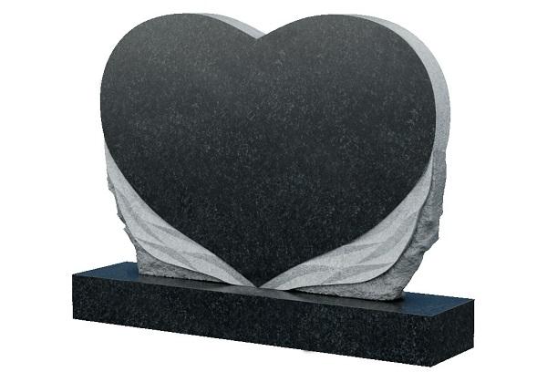 Denkmal in Form eines Herzens aus Granit