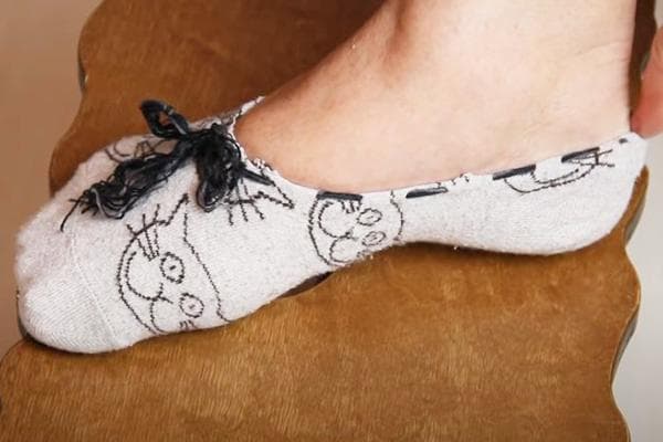 Fußling, aus einer Socke genäht