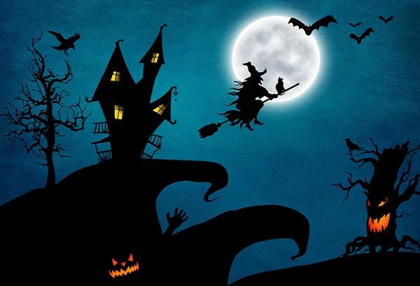 Märchenhafter Halloween-Vollmond
