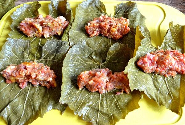 Dolma mit gehacktem Hähnchen