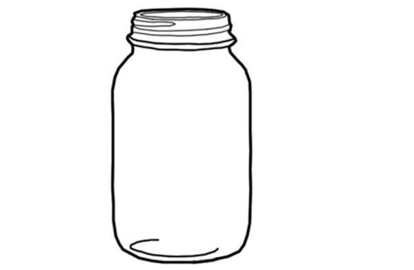 Schablone für ein Glas zum Ausschneiden