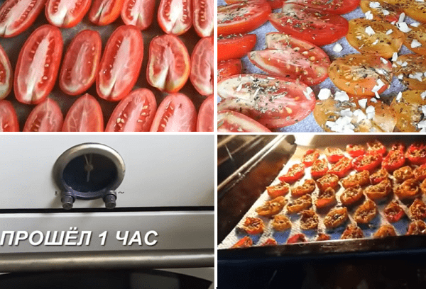 Zubereitung von getrockneten Tomaten