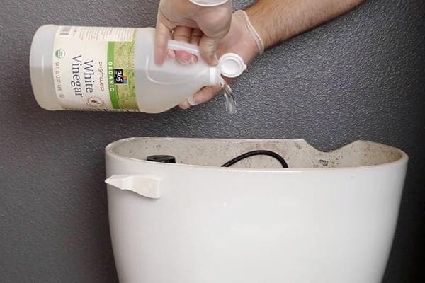 Essig in den Toilettenspülkasten