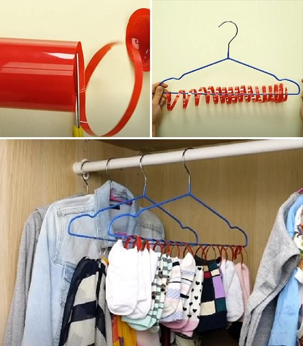 Selbstgebastelter Socken-Organizer