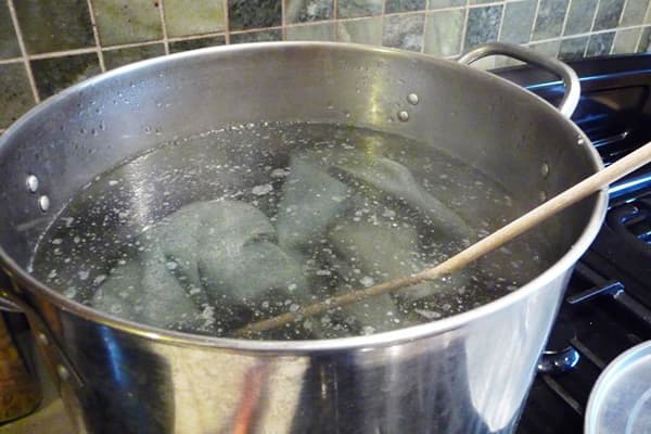 Abkochen der Wäsche