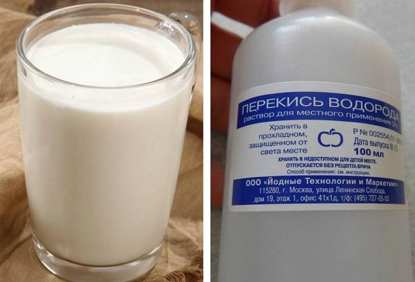 Wasserstoffperoxid und Milch