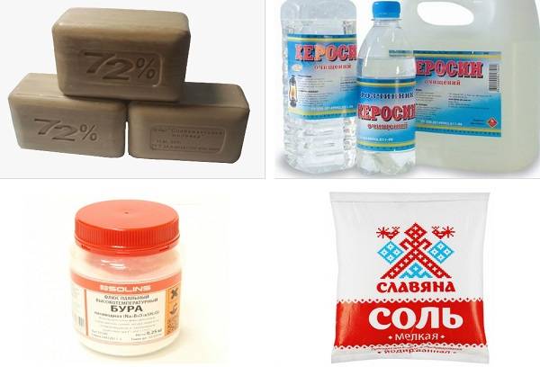 Seife, Salz, Kerosin und Borax