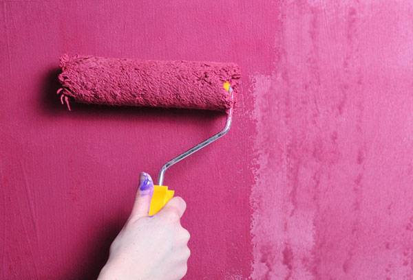 Farbanstrich der Wand