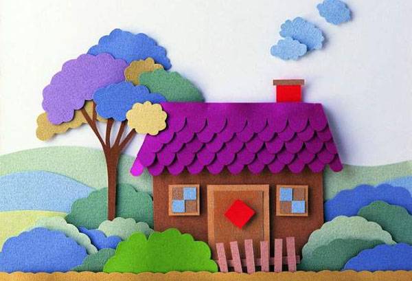 Landschaft aus Papier