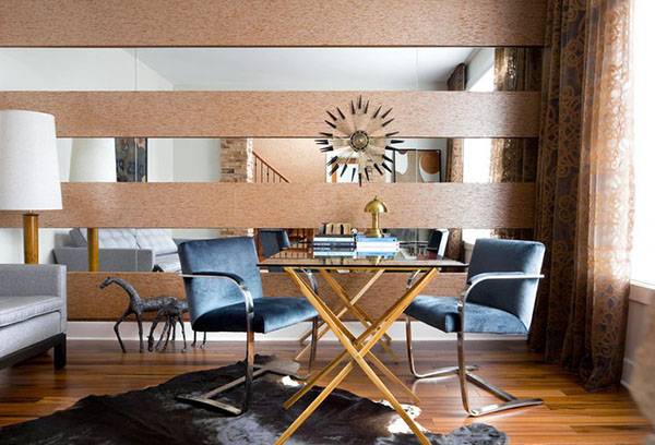 Spiegeleinsätze im Wohnzimmer
