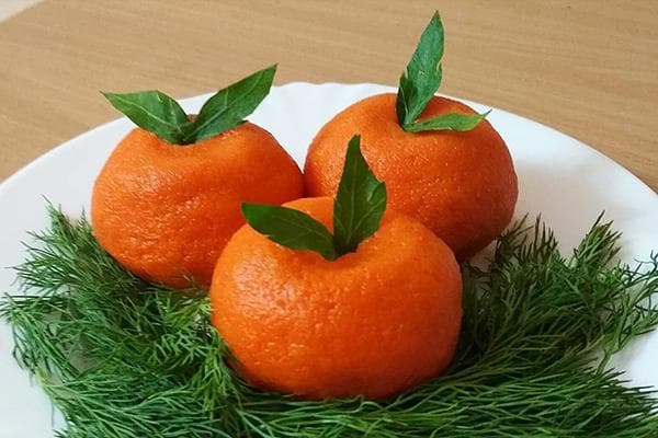 Neujahrsvorspeise Mandarine
