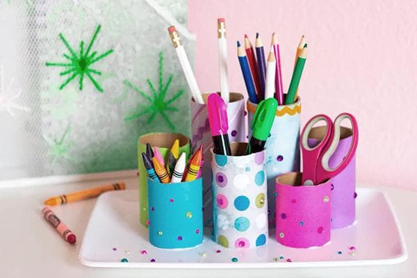 Organizer aus Toilettenpapierrollen