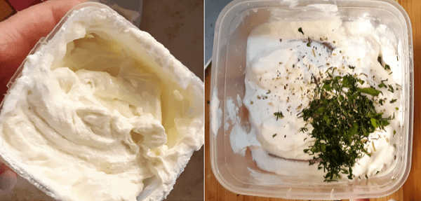 Kefirkäse mit Kräutern