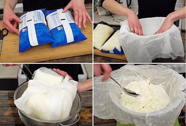 Zarter Quark und Brotaufstrich für Sandwiches