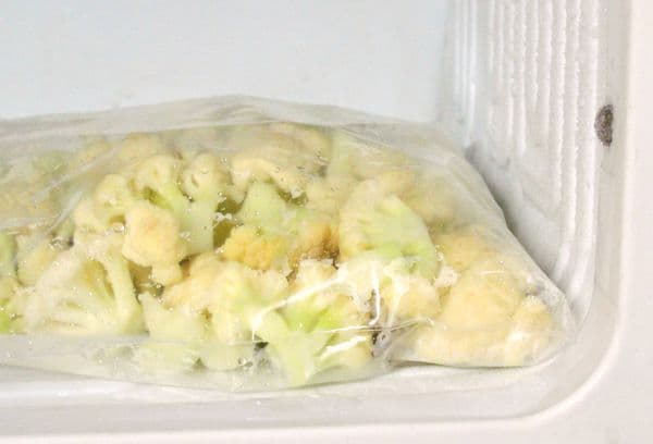 Blumenkohl im Gefrierschrank