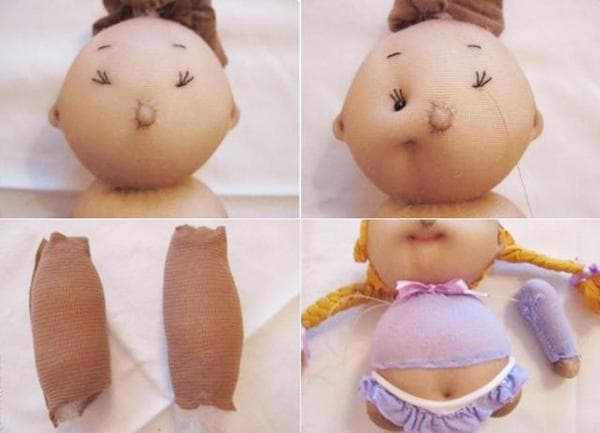 Puppe aus einer Nylonstrumpfhose