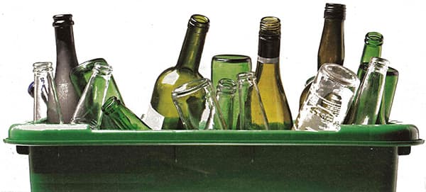 Flaschen von alkoholischen Getränken