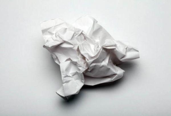 Zerknittertes Papier