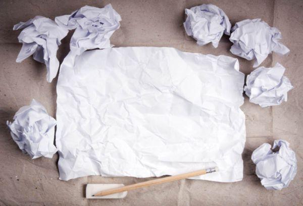 Zerknittertes Papier