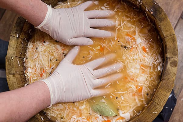 Zubereitung von Sauerkraut