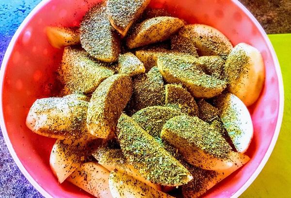 Kartoffeln mit Gewürzen