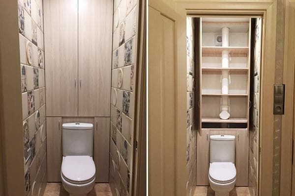 Wirtschaftsschrank über der Toilette