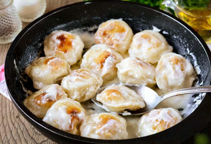 Gebratene Pelmeni