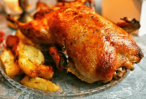 Ente mit Kartoffeln