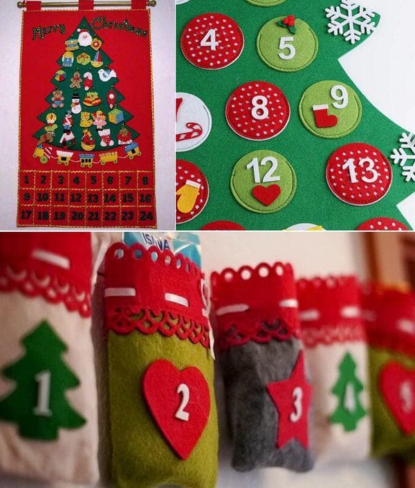 Adventskalender aus Filz