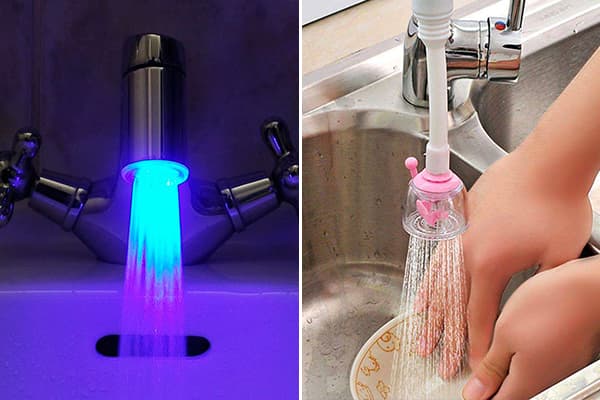 Strahlregler mit Beleuchtung für den Wasserhahn