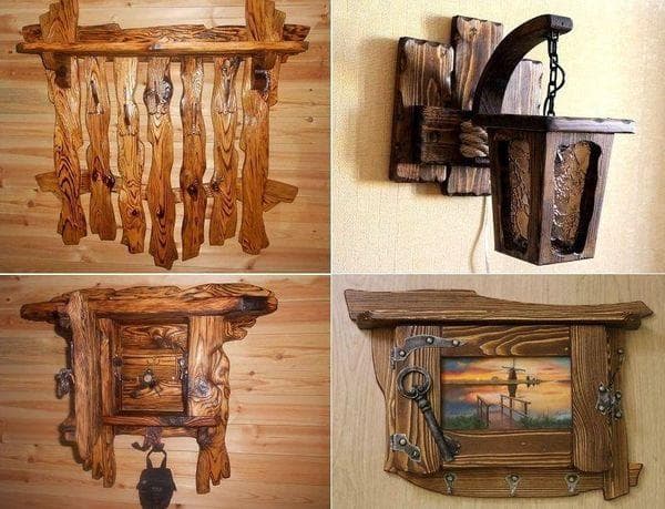 Verwendung von gebürstetem Holz im Innenraum