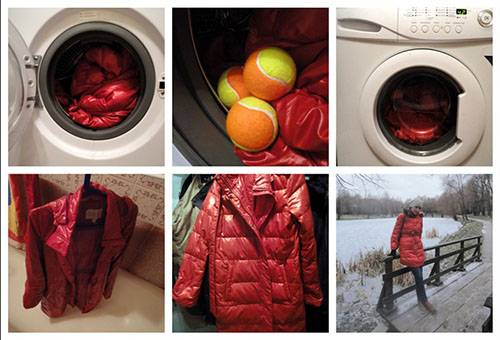 Schritte zum Waschen und Trocknen einer Daunenjacke