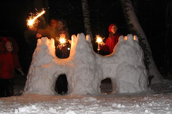 Silvesterfeier mit Kindern im Freien