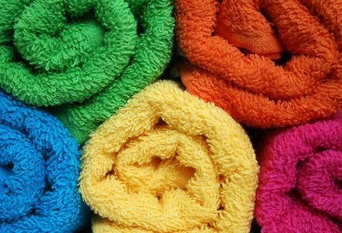Flauschige Frotteehandtücher