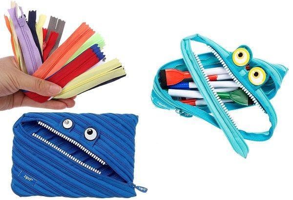 Federmäppchen oder Kosmetiktasche aus Reißverschluss