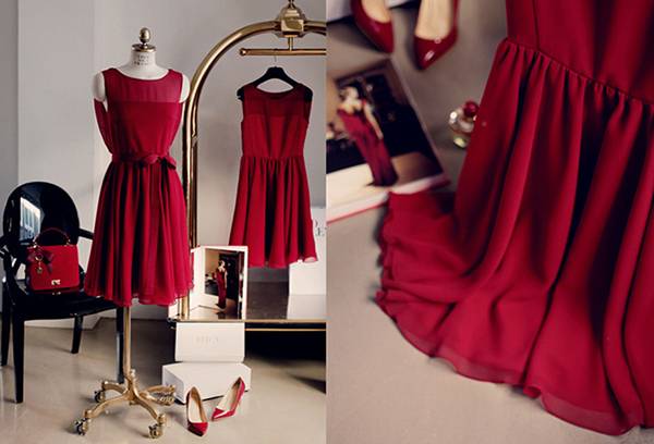 Gebügeltes Chiffonkleid