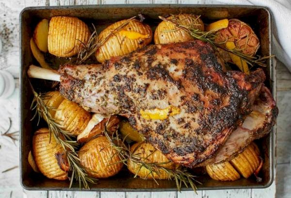 Lammkeule, im Ofen gebraten
