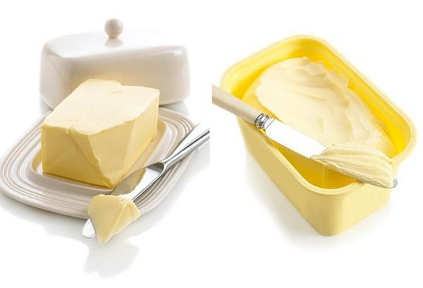 Margarine und Butter
