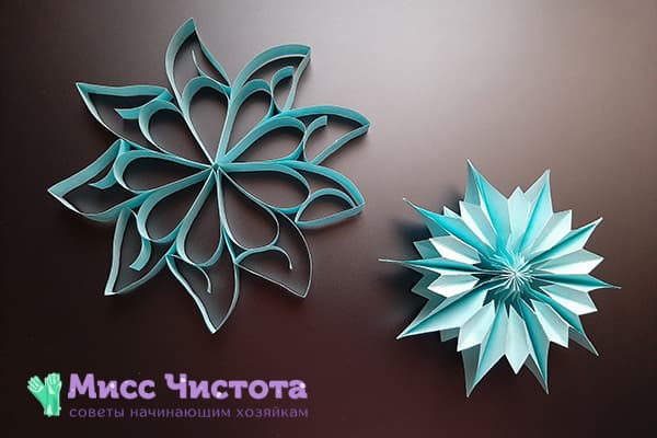 3D-Schneeflocken aus Papier