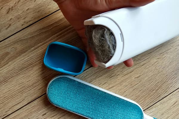 Selbstreinigende Teppichbürste